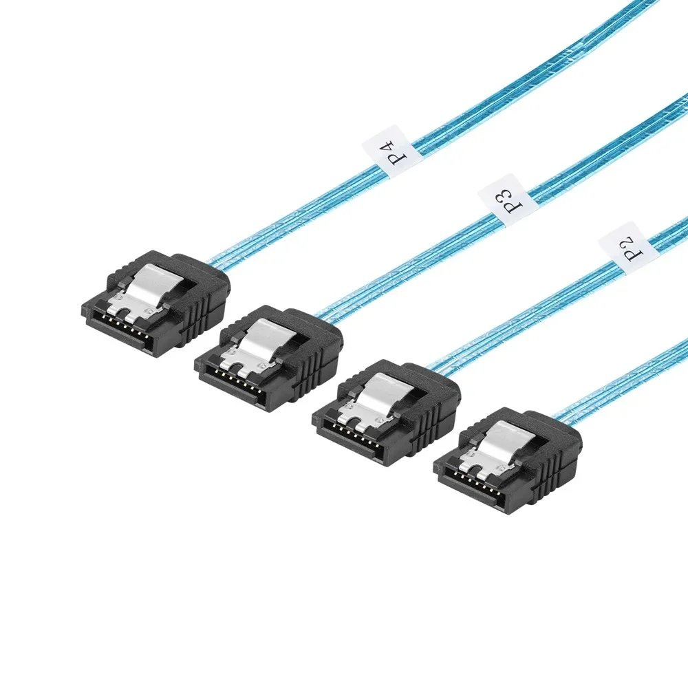 Cable Mini SAS de 26 pines (SFF-8088) macho a 4 SATA de 7 pines hembra, Mini SAS Host/controlador a 4 SATA Target/Backplane, 1M/3,3 pies