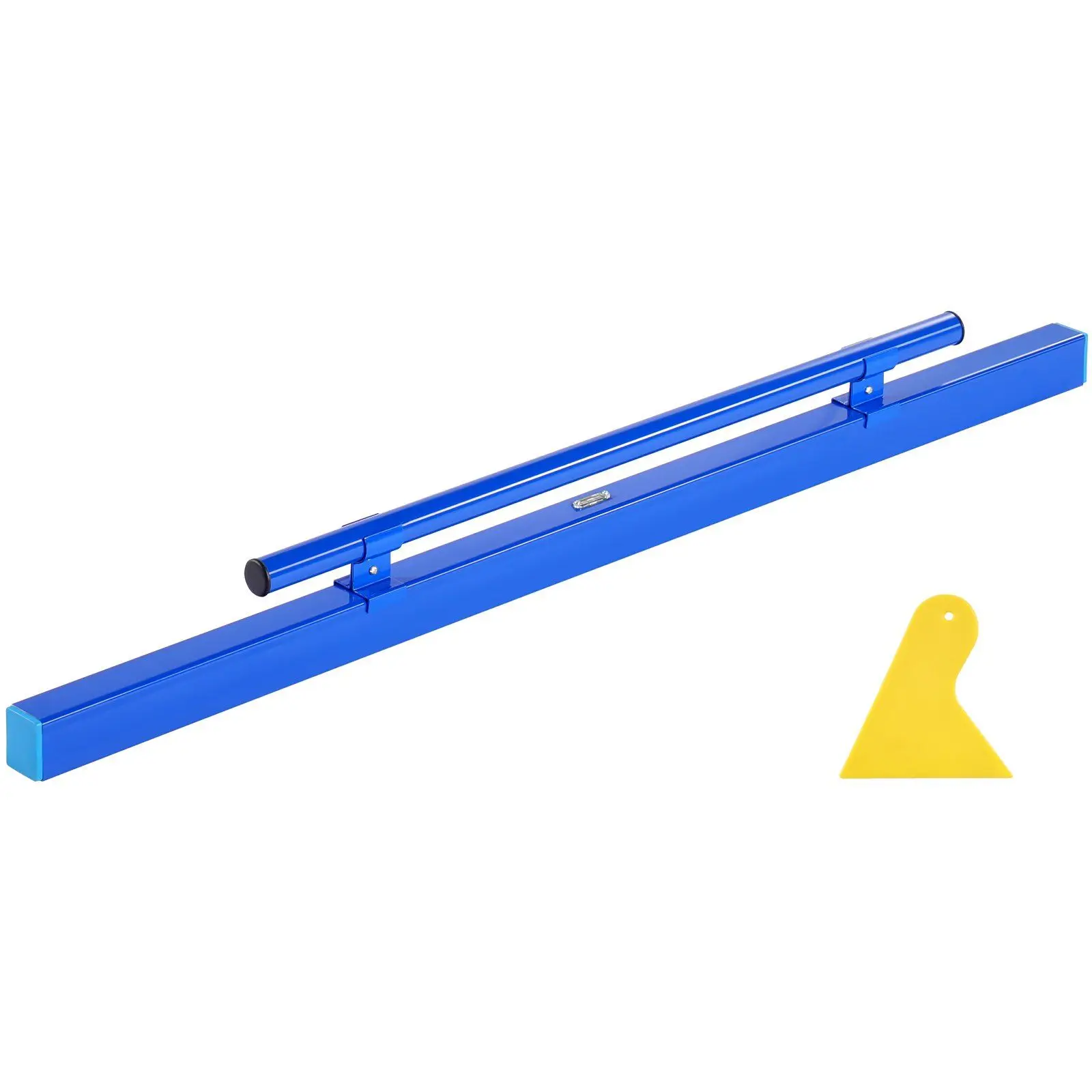 

48" Concrete Screed w/ Level Vial Aluminum Lightweight Floor Leveling Tool Reversible Handle for Leveling Floors Home Renovation