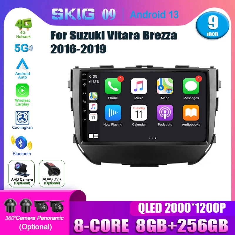 

Android 14 For Suzuki Vitara Brezza 2016-2019 Wireless Carplay Stereo Head Unit Car Radio Multimedia Video Player Navigation 4G