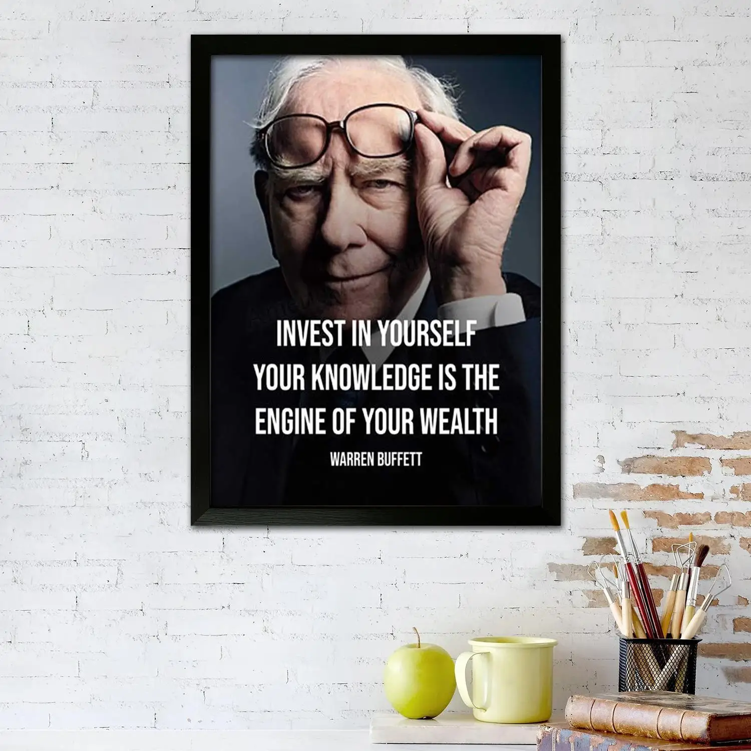 ملصق فني من القماش من warren Buffet وفن جداري، طباعة صور، ديكور غرفة نوم عائلية حديثة، لوحة زخرفية