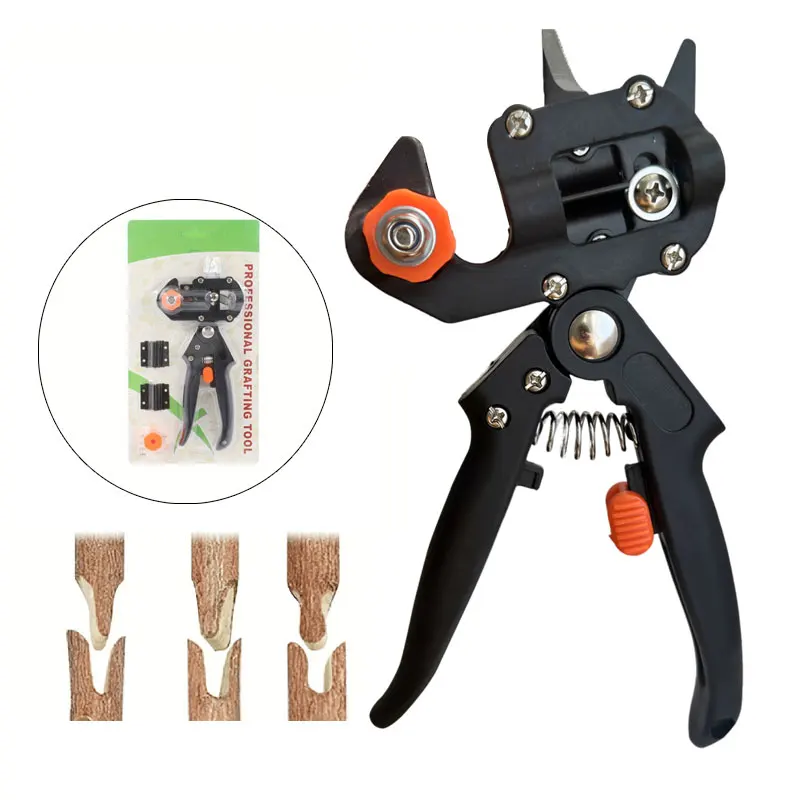 Bypass Pruner Industrial Grade Stainless Steel Anti Slip Grip Garden Fruit Tree Pruning Vine Grafting Tool with Carry Bag