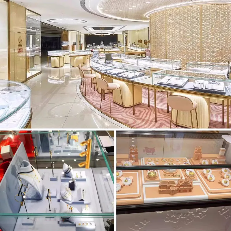 Gold Led Counter Charging Pole Spotlights Display Cabinet Jewelry Columns Jade Display Exhibition Hall Mobile Battery Light Lamp