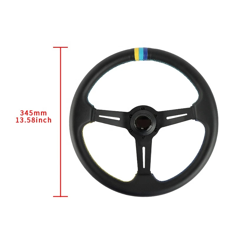 Universal Genuine Leather Racing Steering Wheel Car Interior Modification Accessories