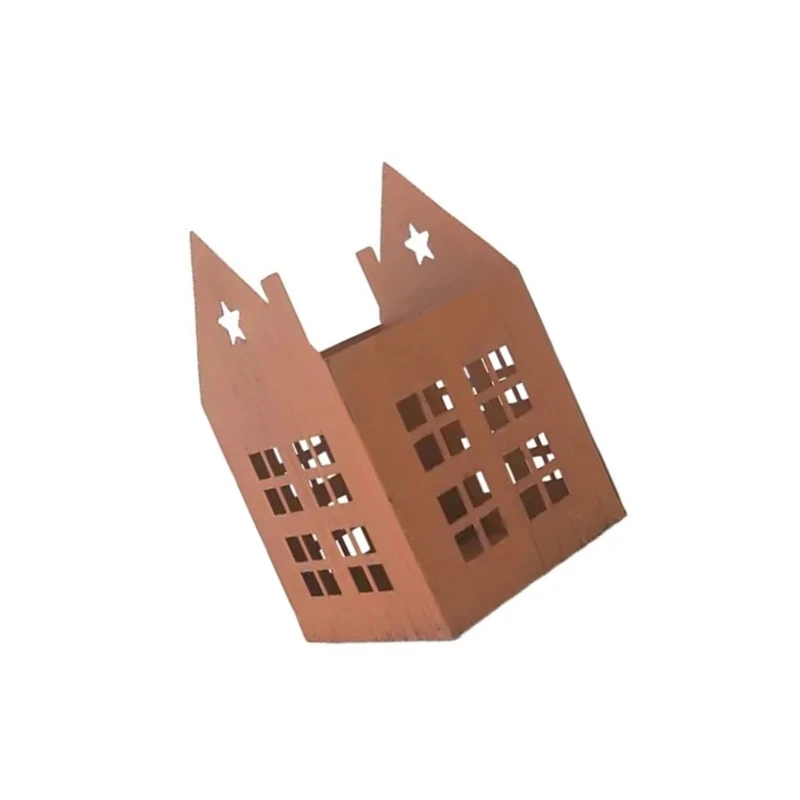 حامل شموع لبيوت المزارع ديكورات عيد الميلاد حامل شموع حديدي سهل الصيانة J0MC #2