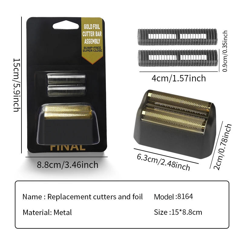 Professionele 5-sterren service finale scheerapparaat vervangende folie en mes snijkop voor Wahl 8164 tondeuse kapperaccessoires