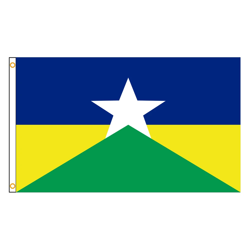 3x5 Ft Rondônia Rondonia Flag Vivid Color and Fade proof flags of Brazil Polyester with Brass Grommets 3 X 5 Ft