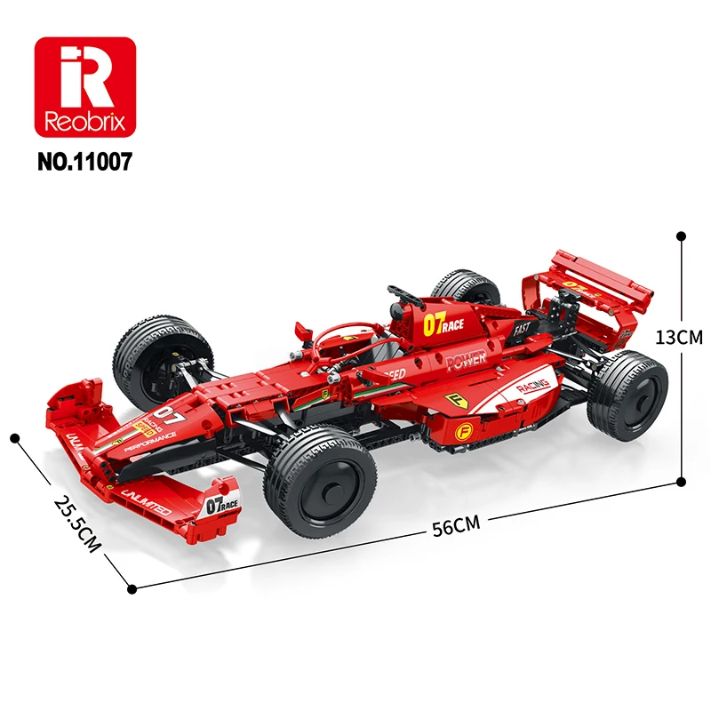 1:18 F1 Reobrix 11007  SF71H Formula Racing Model plastic ABS  Car Model block set for kids