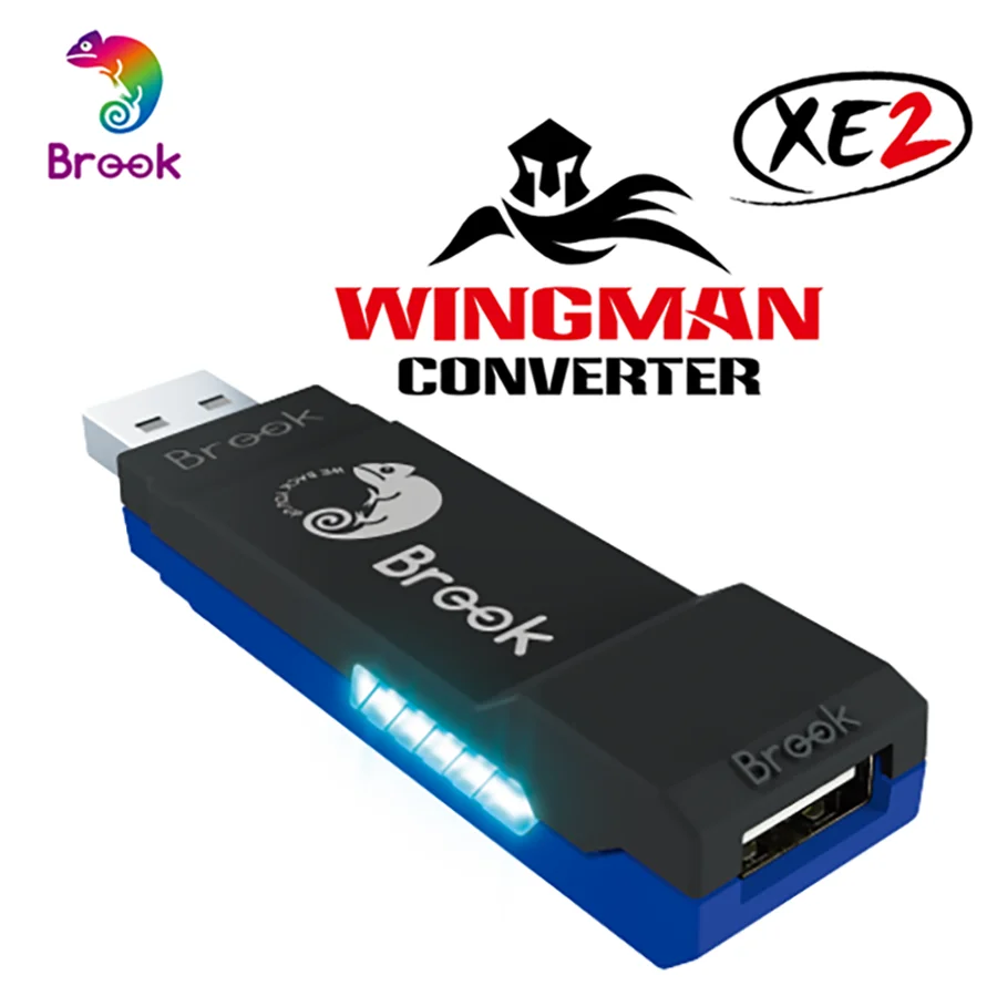 Brook Wingman XE2 USB Adapter Convertor for Xbox Series X S/PS5 Controllers to for PS4/PS3/Switch Console PC