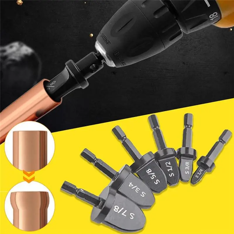 Retail 6Pcs Bits Set HVAC Tools Swaging Tool HVAC Copper Pipe Expander Tool With 6Pcs Bit Holder Key Chain Easy To Use