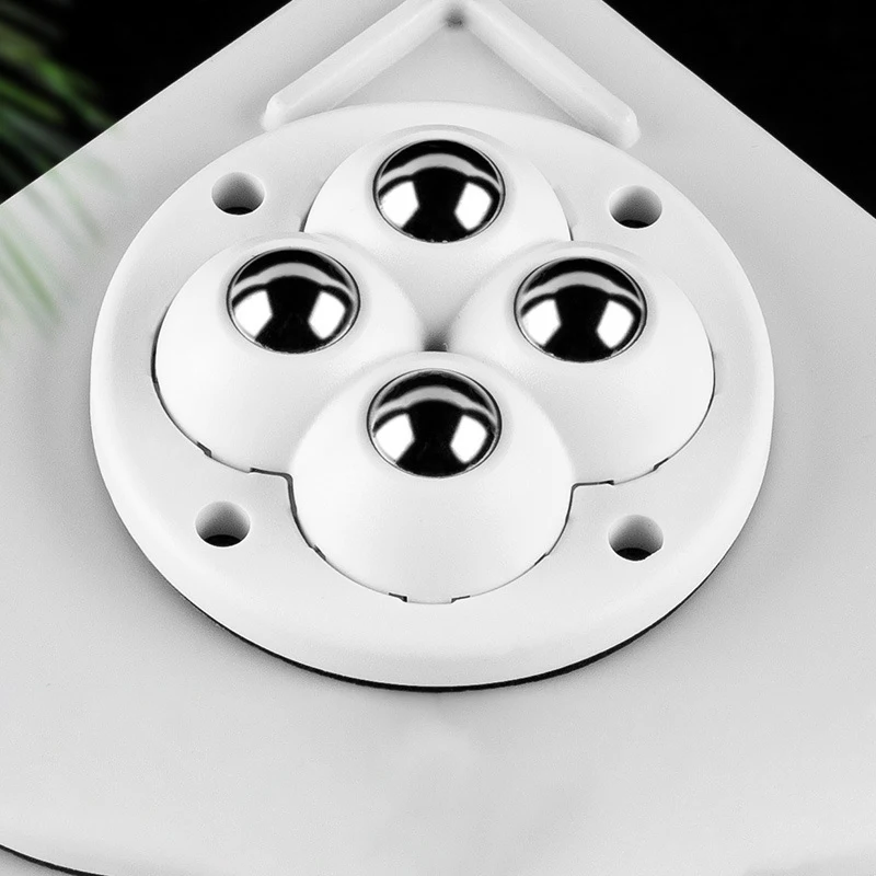 New Self-Adhesive Universal Caster 4-Ball No Drilling Wear-resistant Plastic Mini Wheels, Household Moving Furniture Accessories