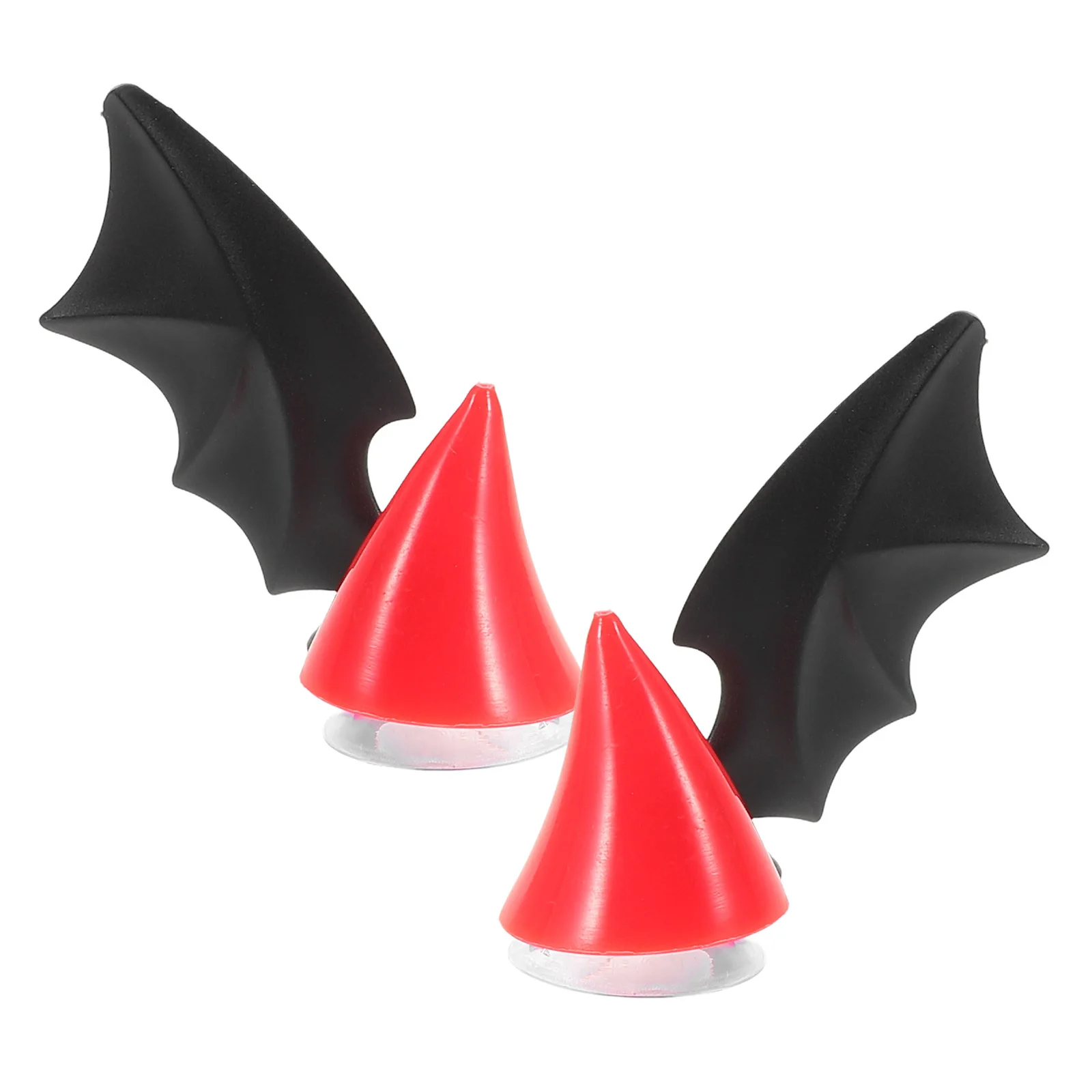 

4pcs Devil Horns Wings For Suction Cup Motorcycle Bike Decorations Cat Ears Devil Wings Shaped Horns Accessories