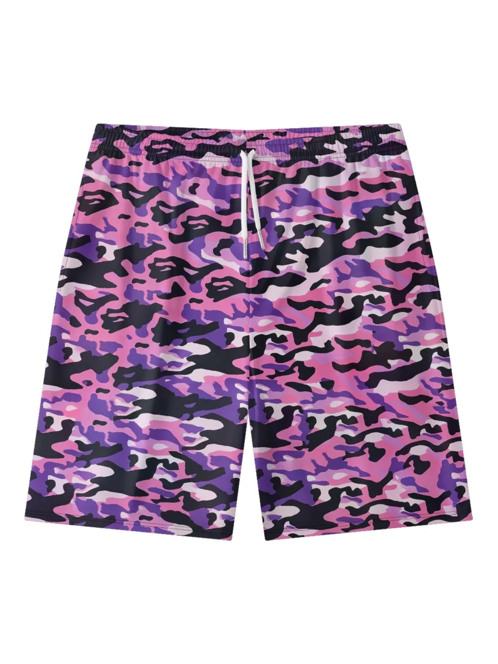 Colorful Camouflage Printed Urban Style Shorts Summer Essential Cool Chic Beachwear Streetwear Couple All-Match Plus Size 9XL
