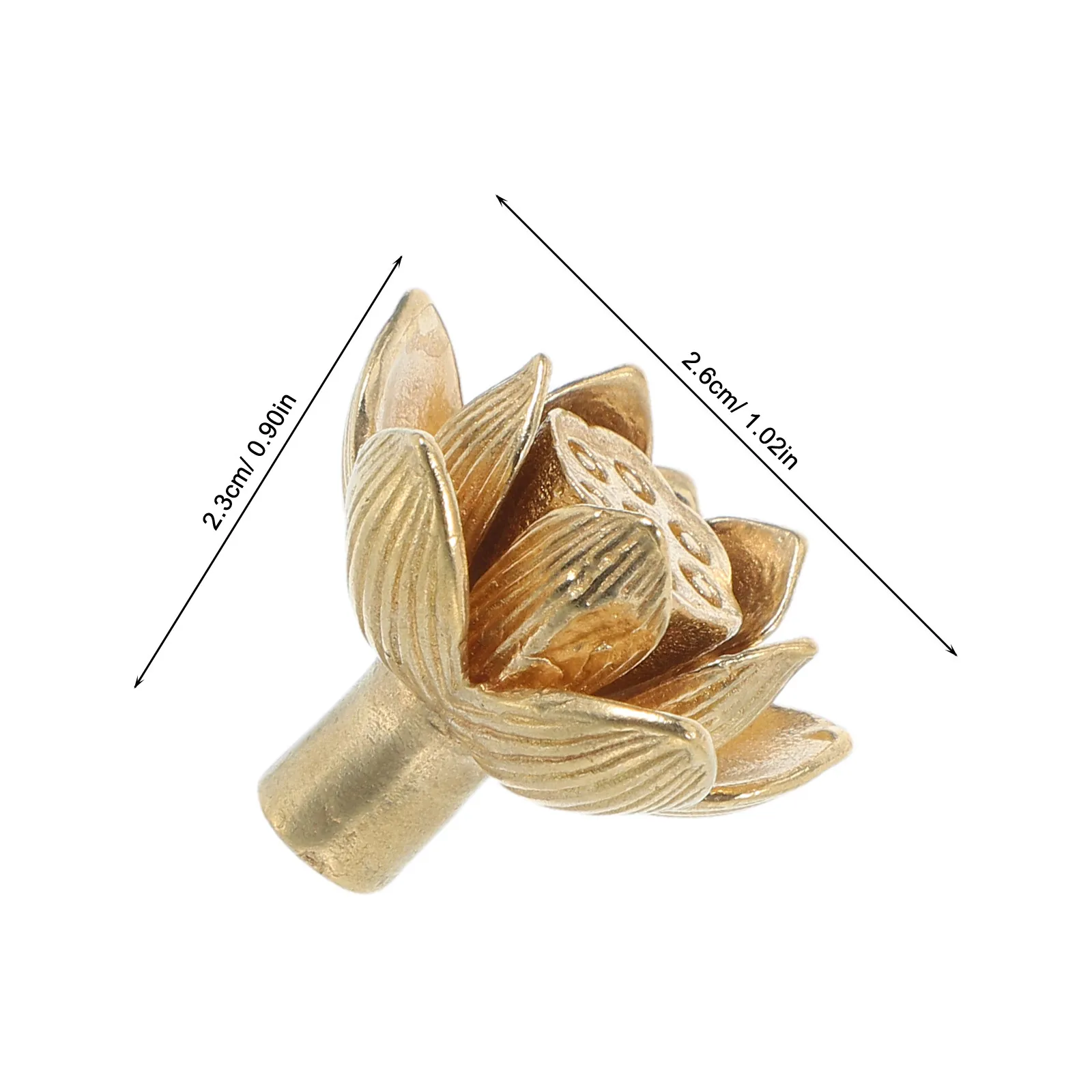 Retro Style Vintage Lotus Flower Brass Cabinet Knobs Decorative Drawer Pulls Door Handles for Kitchen Wardrobe Furniture