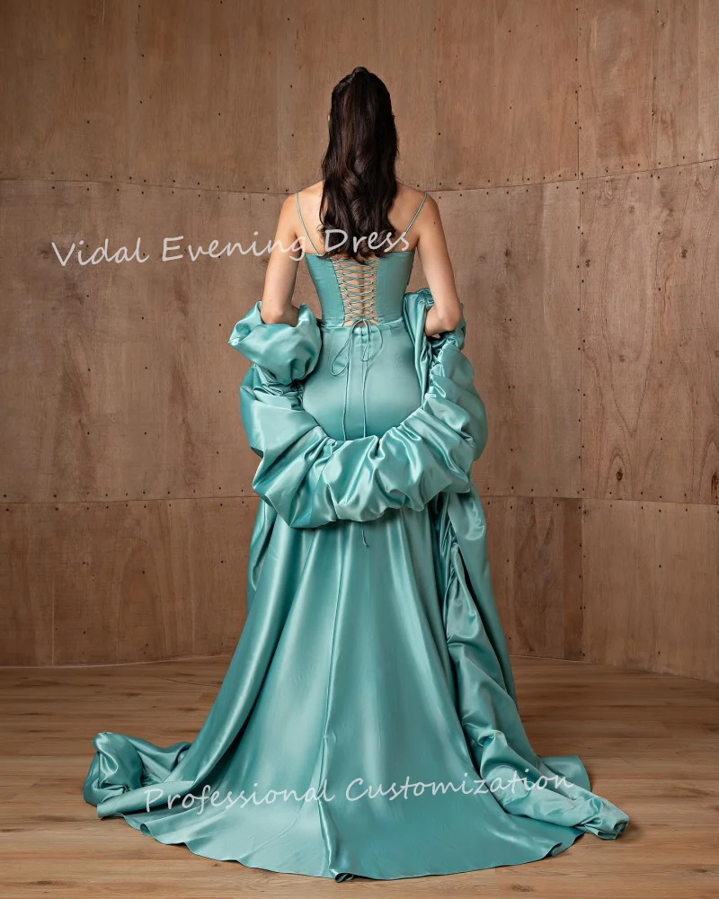 Vindal Evening dresses Chiffon Mermaid Steeveless Strapless Pleat Floor-Length elegannce High-Quality Exquisite For Woman image 2