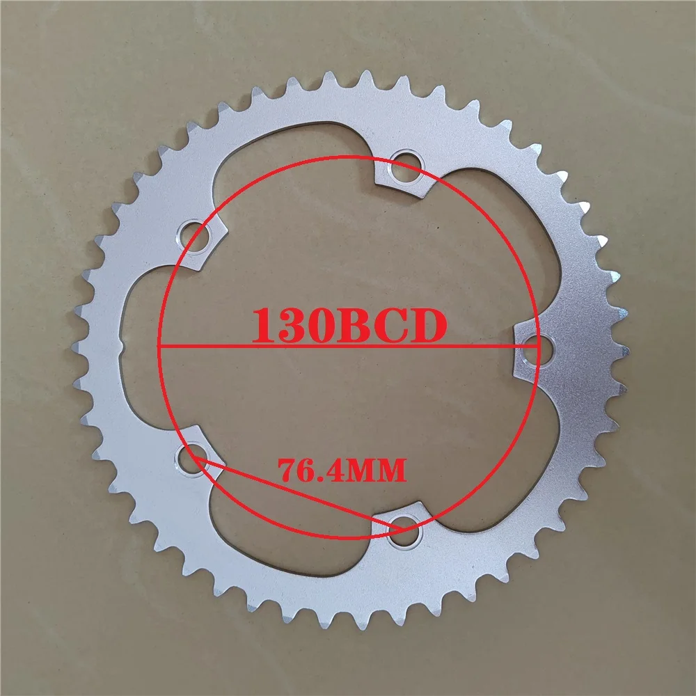 Chainwheel Road Bike Crown 130BCD 38T 39T 40T 42T 44T 46T Folding Bicycle BCD 130 Sprocket 7-11 Speeds Aluminum Alloy Silver