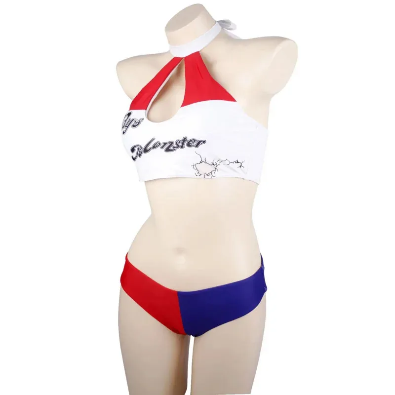 A Litter Of Bears Women Girl Suicide Harley Cosplay Quinn Sexy Underwear Bikini Monster Swimsuit Halloween Bathing Sui 2025 New