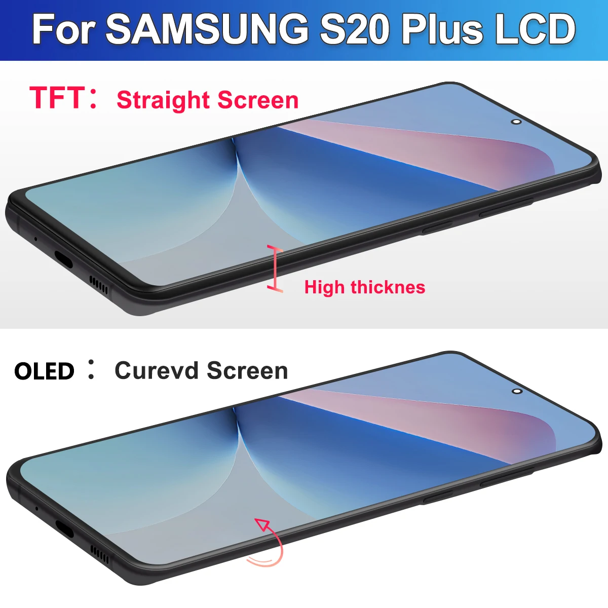 AMOLED For Samsung S20 Plus LCD G985F G986F Display Touch Screen With Frame For Samsung S20+ G985 SM-G985F Display Replacement