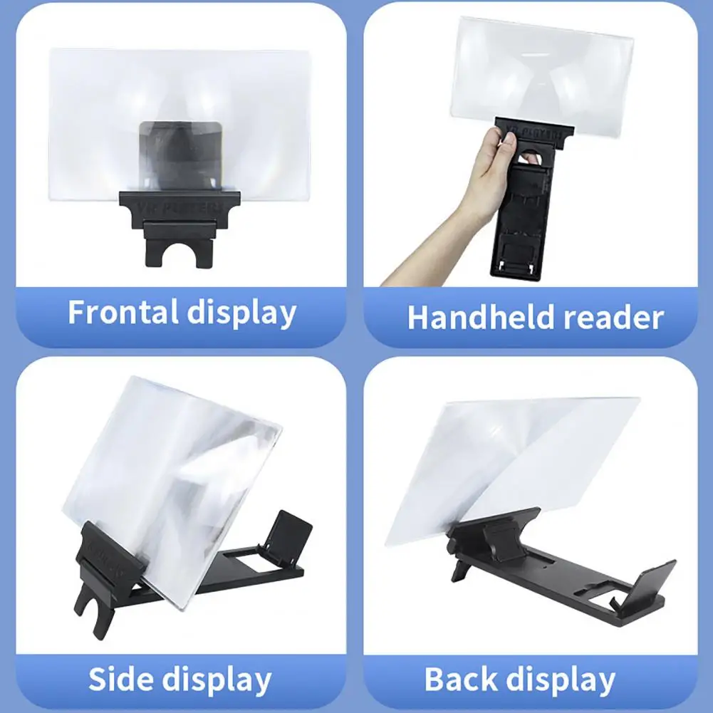 Folding Phone Screen Magnifier Anti-radiation Phone Screen Magnifier for Visual Fatigue Reduction 3d Movie Video Stand Amplifier