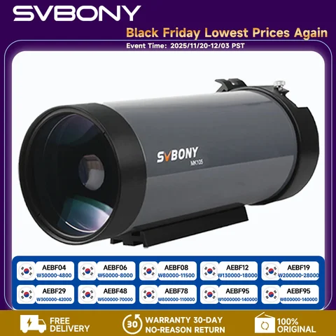 Svbony MK105 망원경 OTA 휴대용 설계, 달 및 행성 관측 및 사진 촬영용 MK105 마크소토프 카세그레인