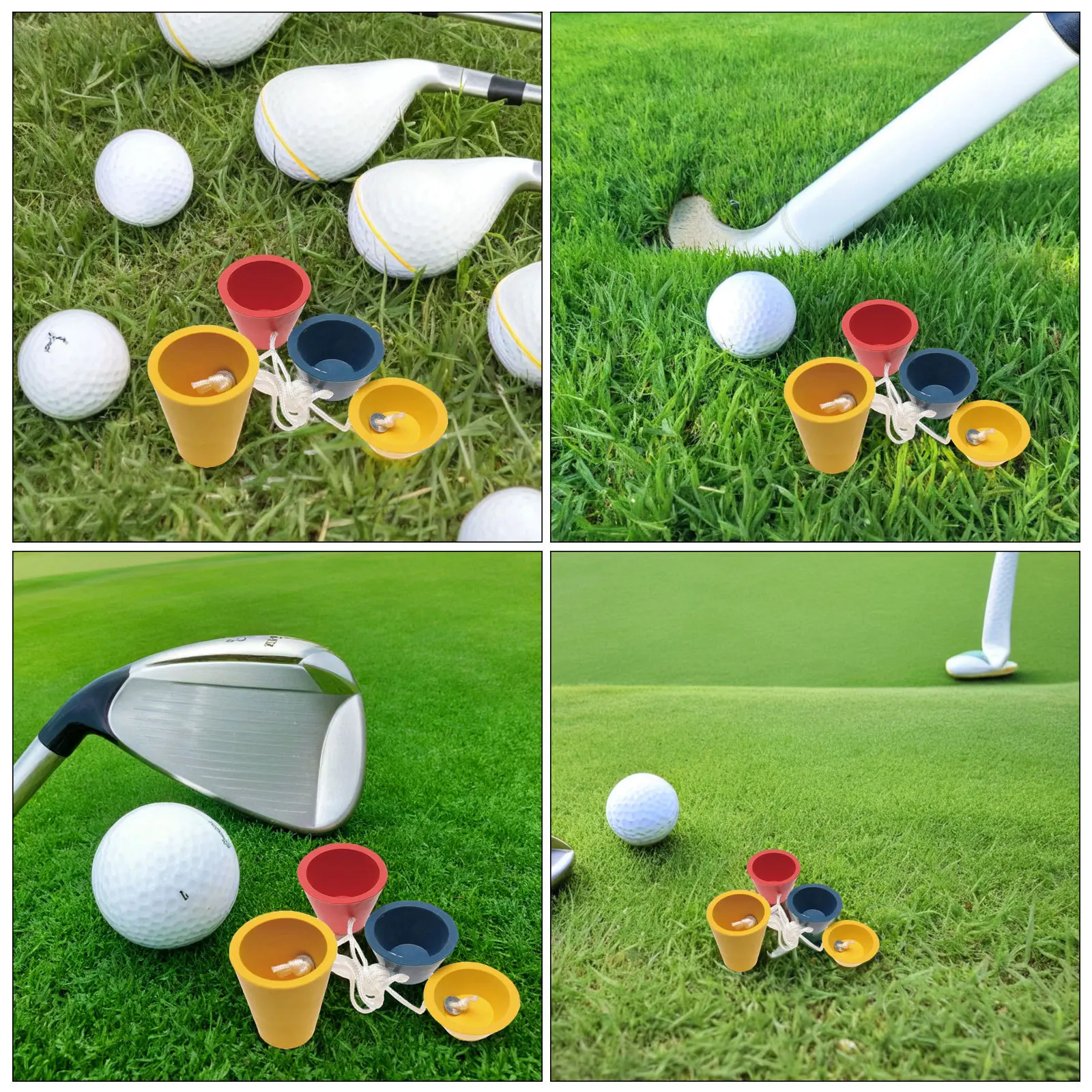 6 مجموعة المطاط جولف تيز حية اللون الترميز 11 16 22 36 مللي متر جولف لوازم التدريب القيادة المدى حصيرة حامل المطاط تيز