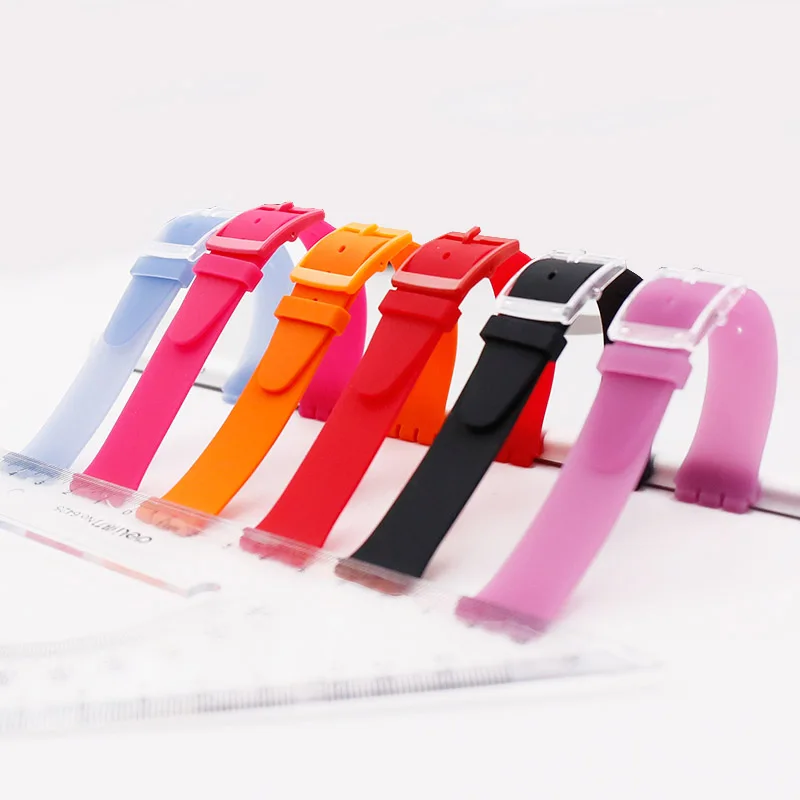 16mm mannen rubberen horlogeband compatibel voor Swatch Cicada's Wing SFK397 SFK360 SFK361 horlogeband vrouwen siliconen sport polsband