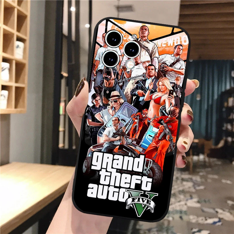 Rockstar gta 5 Grand Theft Auto Phone Case For iphone 16 15 14 Pro Max 16 15 14 13 12 Pro 15Plus iphone 11