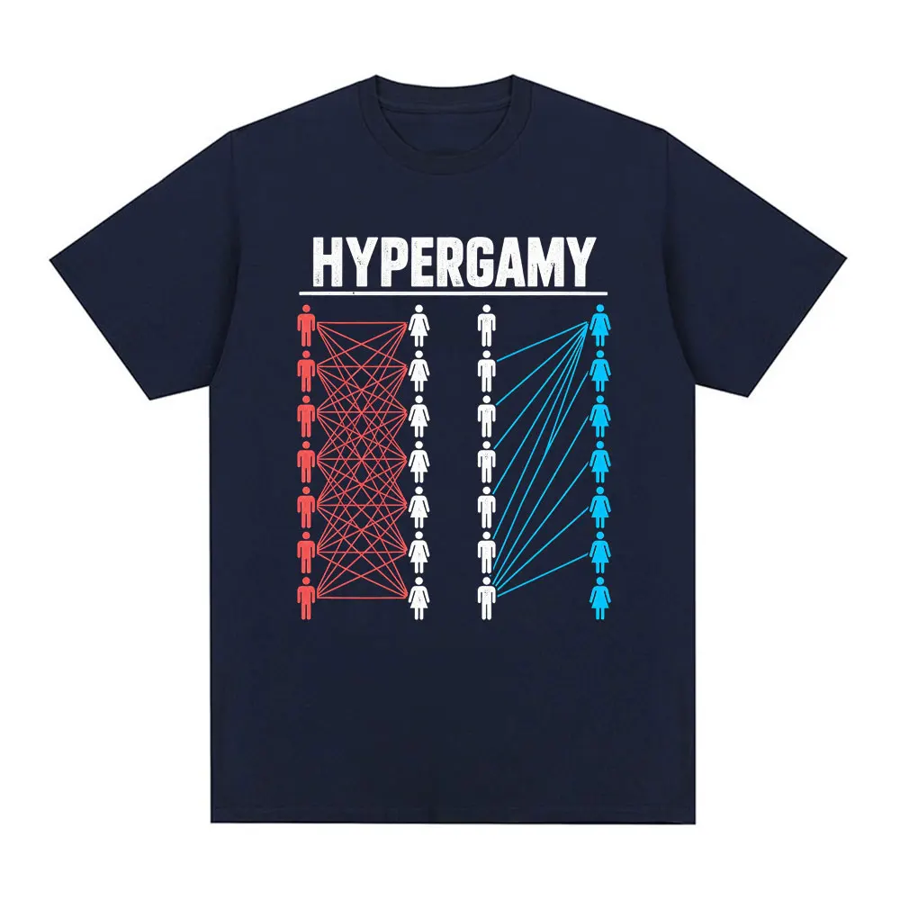 Hypergamy Meme Lustige Dating-Strategie T-Shirts für Männer und Frauen, modisches, lässiges, übergroßes T-Shirt, 100 % Baumwolle, Rundhalsausschnitt, kurzärmeliges T-Shirt – Detail 6