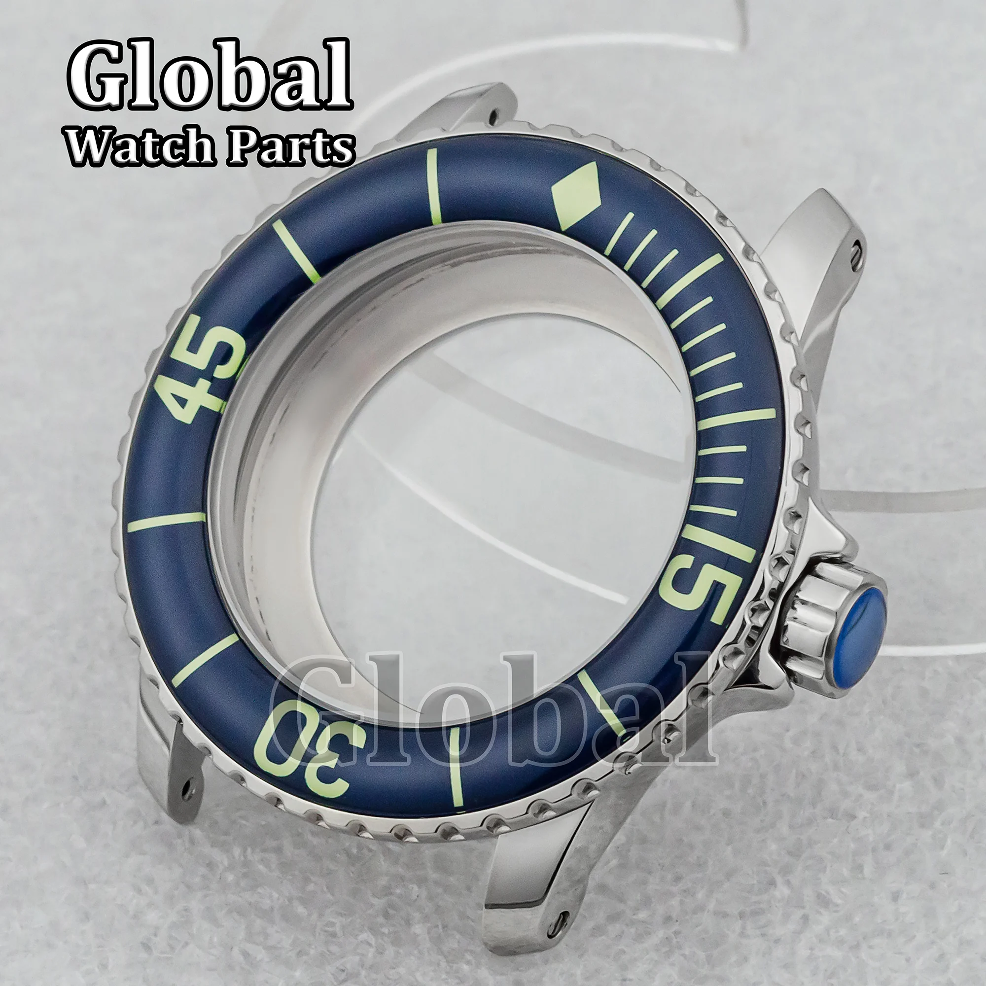 ステンレス鋼ケースフィフティファゾムズ 5ATM 防水セラミックリング時計部品フィット NH35 NH36 ムーブメント