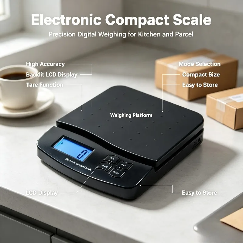 Backlit Digital Kitchen Scale Multifunctional Household Weigh Scale For Baking Cooking Parcel Express Shipping Weighing
