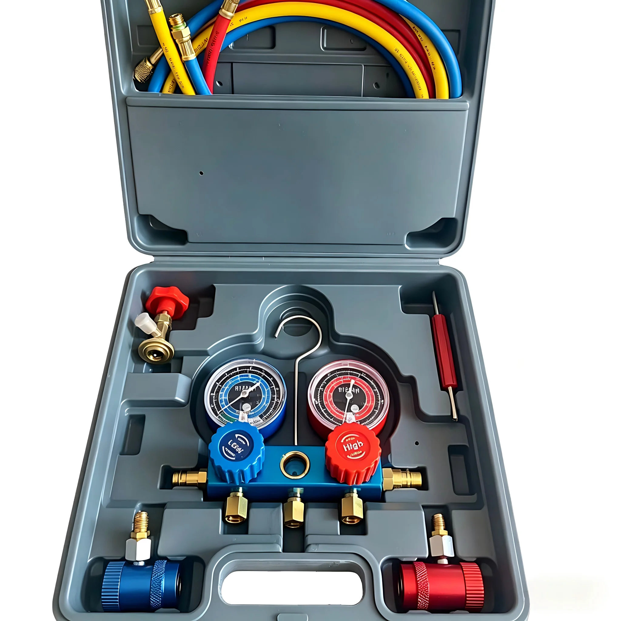 Hot Sale R1234yf Automotive A/C Refrigerant Charging Manifold Gauge Set Complete Repair Tool Kit