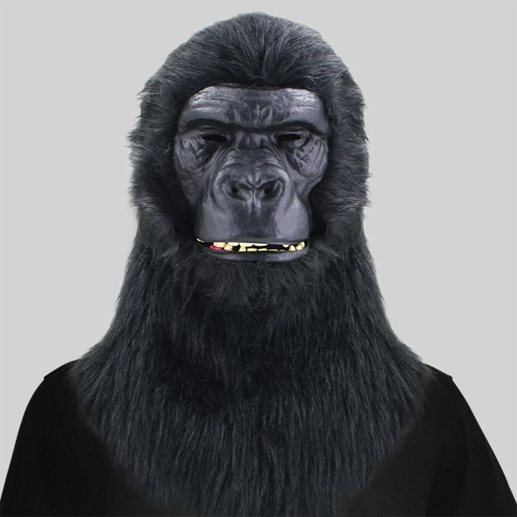 King Kong Mask Horror Animal Gorilla Monkey Mask Novelty Halloween Cosplay Costume Headgear Animal Party Chimp Full Head Mask