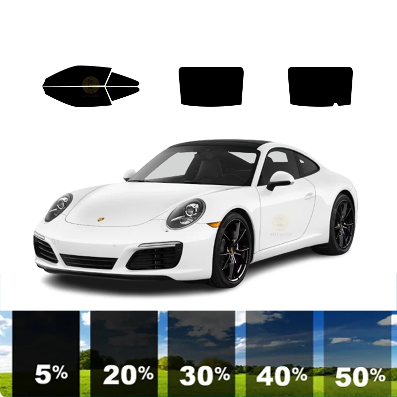 

precut Removable Window Tint Film For Car 100% UVR 5%-70%VLT Heat Insulation Carbon ﻿For PORSCHE 911 CARRERA 2DR COUPE 2012-2019