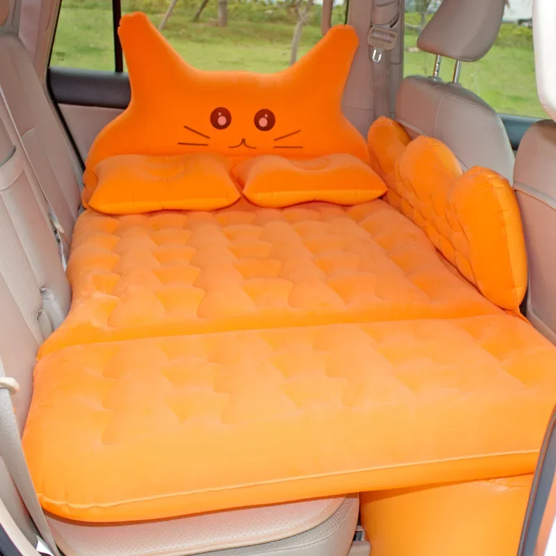 PVC Flocking Camping Universal Travel Air sleeping  Cushion car backseat bed  inflatable car mattress bed for suv