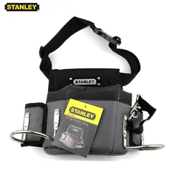 Stanley Electricians Waist Tool Bag Belt OXford Cloth 600D Multilayer Grey Storage Pouch Garden Tool kits Organizer Holder