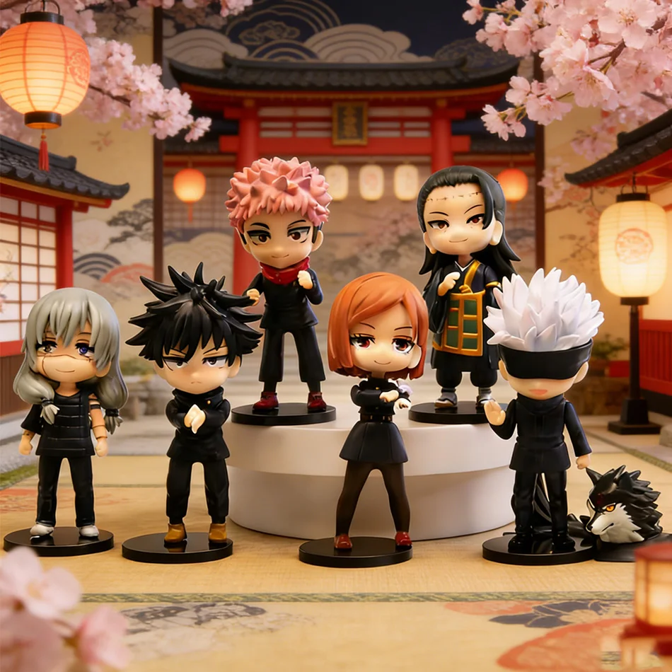 

Набор из 7 фигурок Q Posket Jujutsu Kaisen, 9 см: Сатору Годжо, Итадори Юдзи, Гето Сугуру, Нобара, Мегуми. Коллекционные фигурки персонажей.