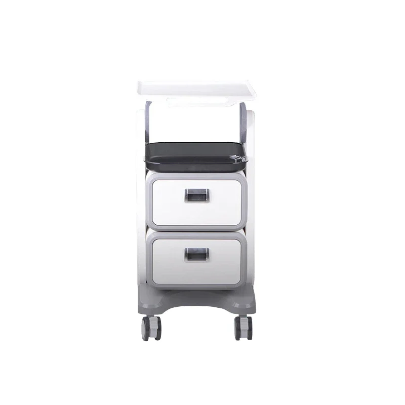 Professional Multi-functional Trolley Cart Medical Beauty Salon Equipment Rack Cart With Two Drawers