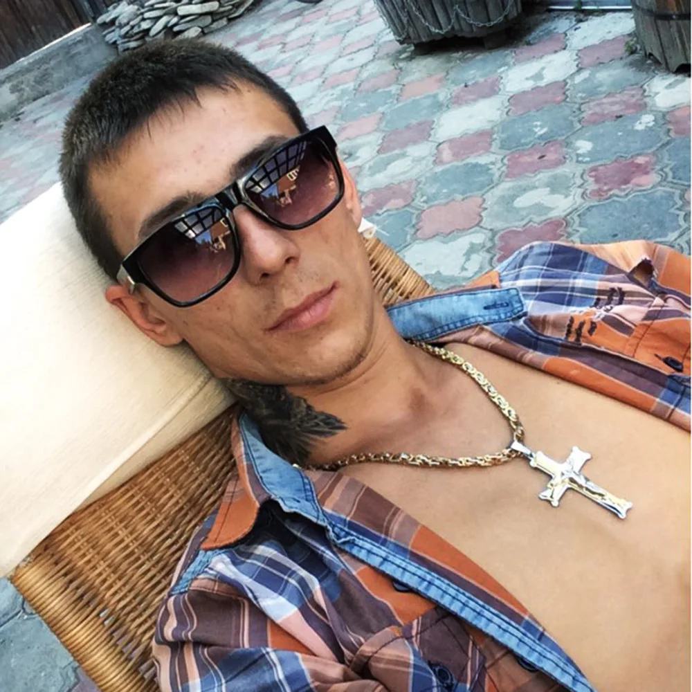 الفولاذ المقاوم للصدأ المسيح يسوع الصليب قلادة قلادة ربط البيزنطية سلسلة فضية اللون القلائد للرجال 21.65 "6 مللي متر MN50 #2