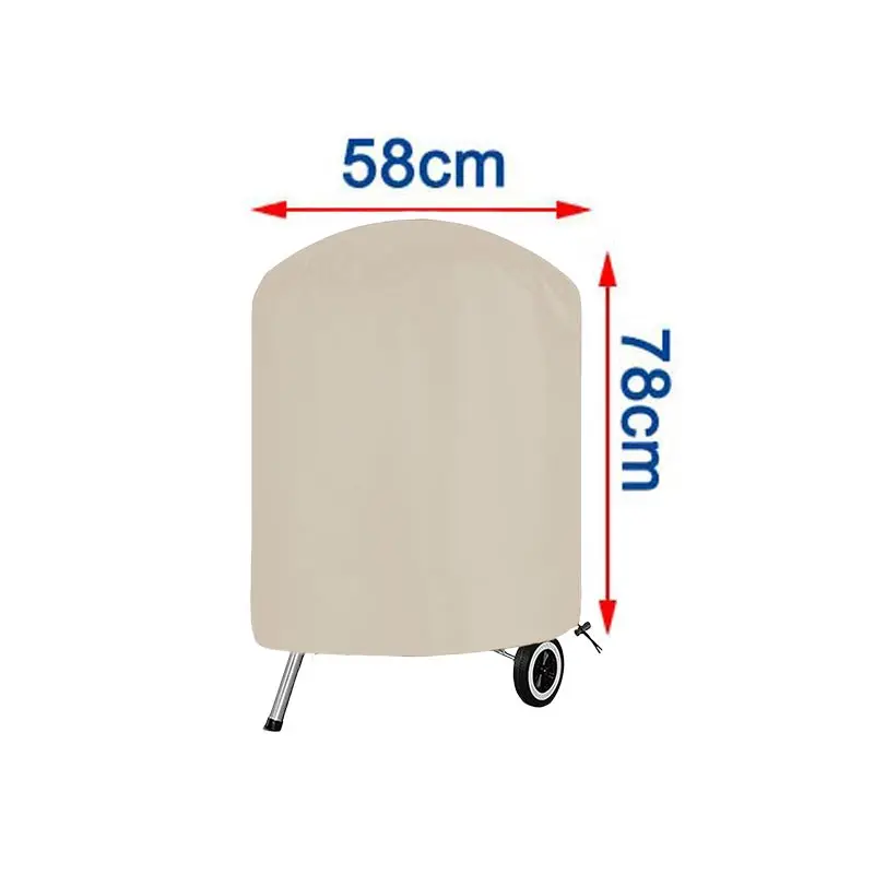4 Size Circular Barbecue Grill Cover,Anti-Dust Waterproof Weber Heavy Duty Charbroil BBQ Cover,Outdoor Rain Protective Cover view 4