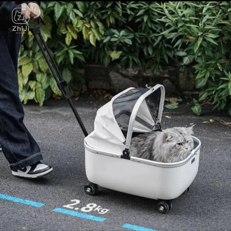 Dog Trolley Case Pet Oversized Cat Bag Trolley Case Lightweight Large Capacity Puppy Travel Bag Portable Cat Carriers Supplies