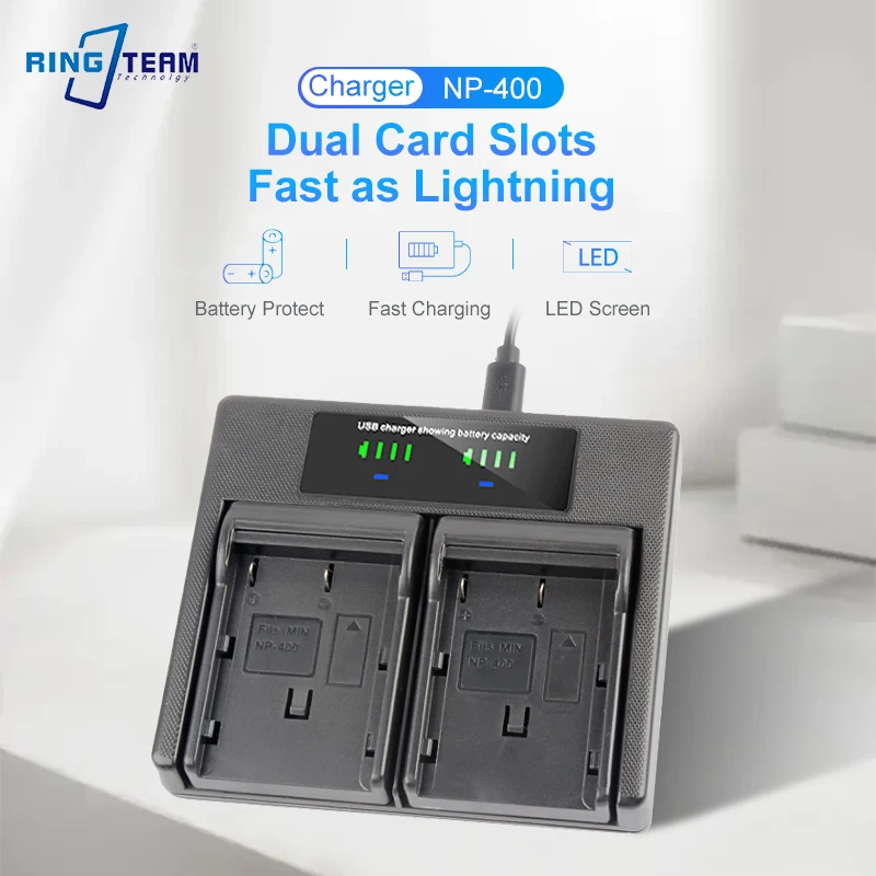 NP400 Card Dual Charging Suitable for ENEL3 ENEL3E FNP150 BLM5 universal USB Dual Channel Fast Charging