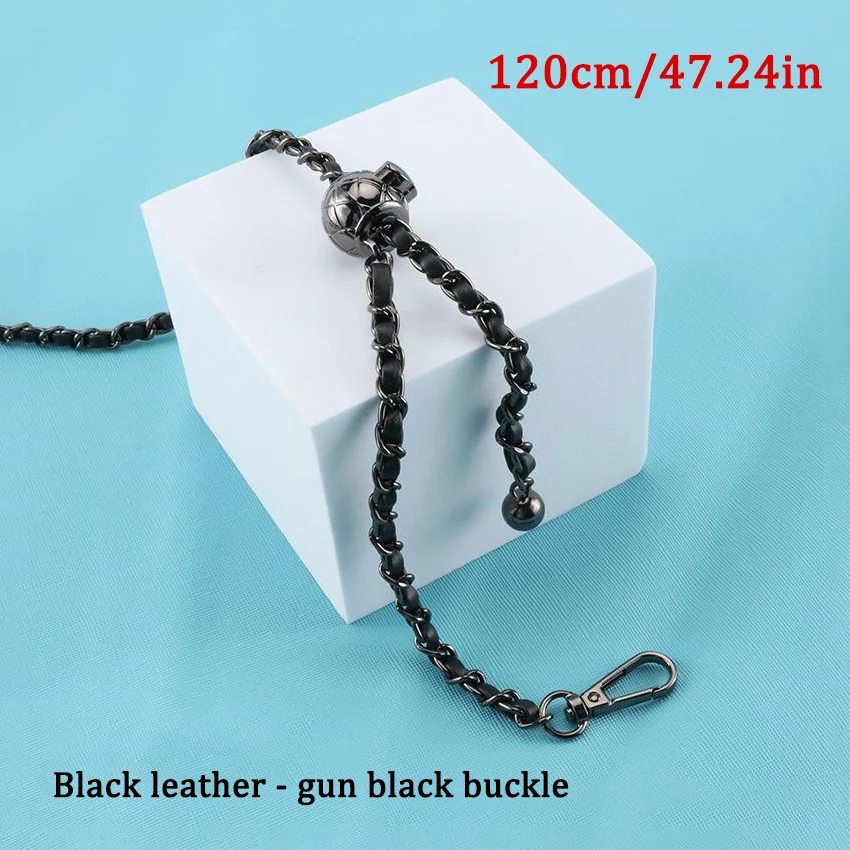 حزام كتف بسلسلة معدنية قابلة للتعديل، تصميم عصري، إكسسوار حزام حقيبة الكتف.