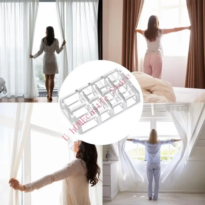 63HF 8Pcs Clear Window Blind Spacers Plastic Mounting Brackets For Improved Curtain Support And Easy Installation