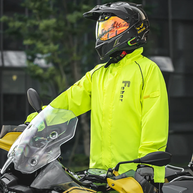 

Feher Motorcycle Riding Raincoat Rainstorm Prevention Split Raincoat Reflect Light Motorcycle Riding Raincoat Suit Men