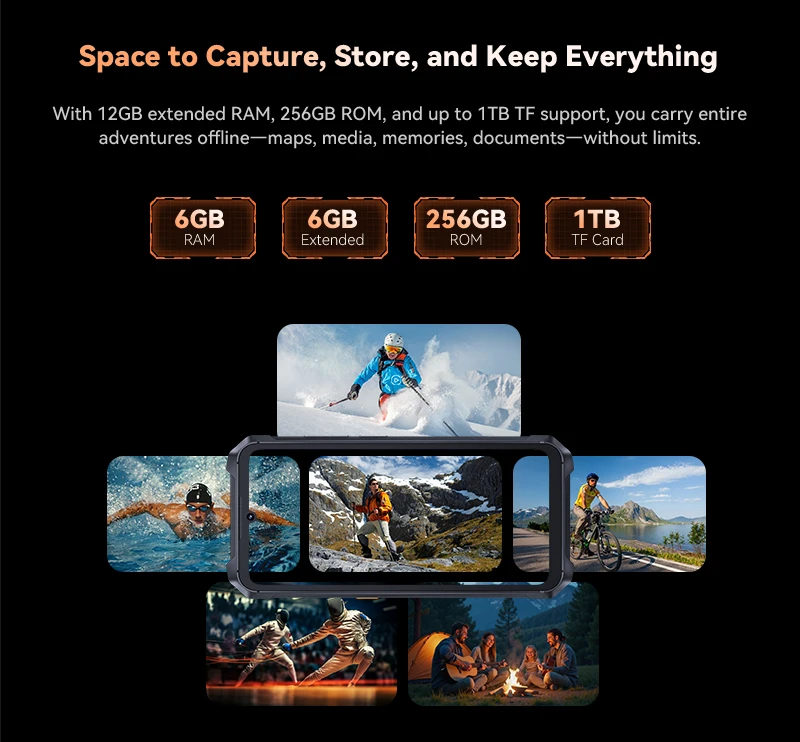 Rugged Smartphone PHILIPS S8325 IP68 Waterproof Android 16 Dual Sim 12(6+6)GB+256GB 10200mAh 6.745" 48MP NFC Camping Lamp Unlock