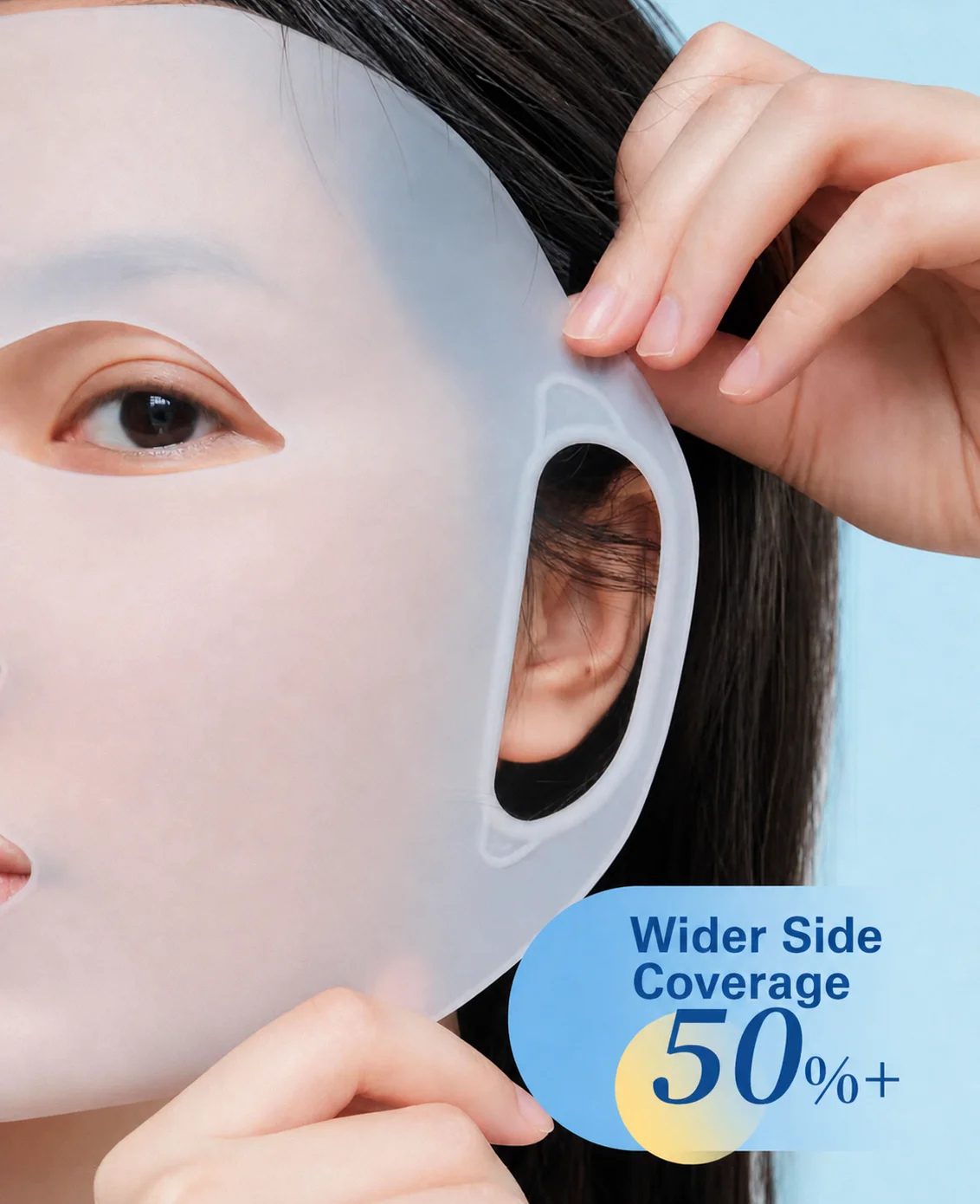 Beauty Face Mask Accessory Gentle 3d Facial Mask Cover Ear Hook Face Mask Ergonomic For Cream Masks At-Home Use Facial Care view 4