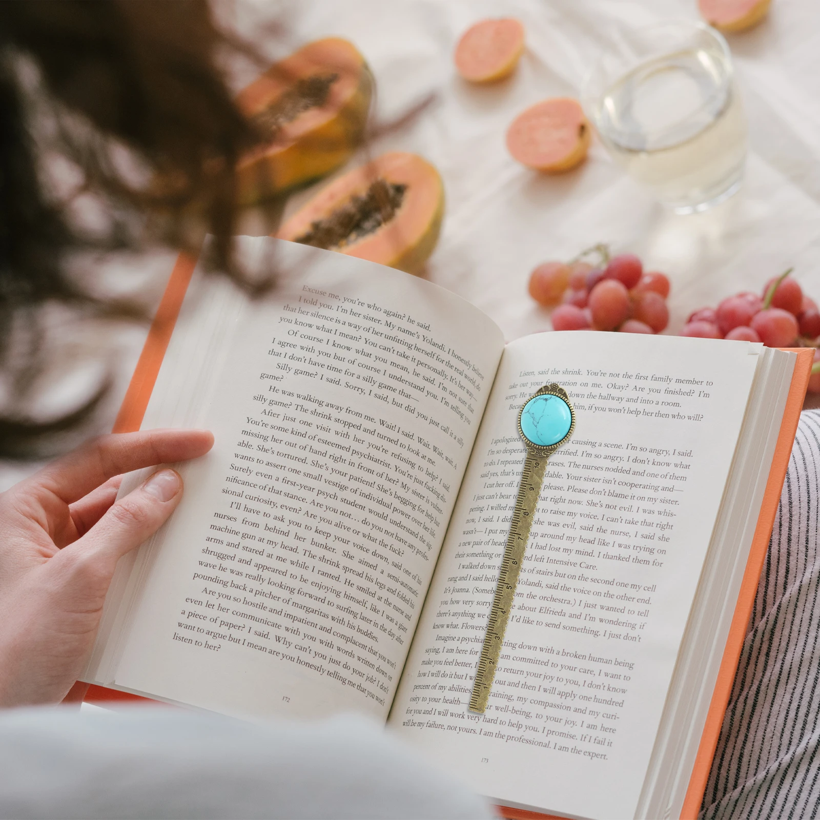 

Zinc Alloy Natural Stone Bookmark Ruler Lightweight Portable Long Life Student Accessories Page Marker Retro Book Mark Paper