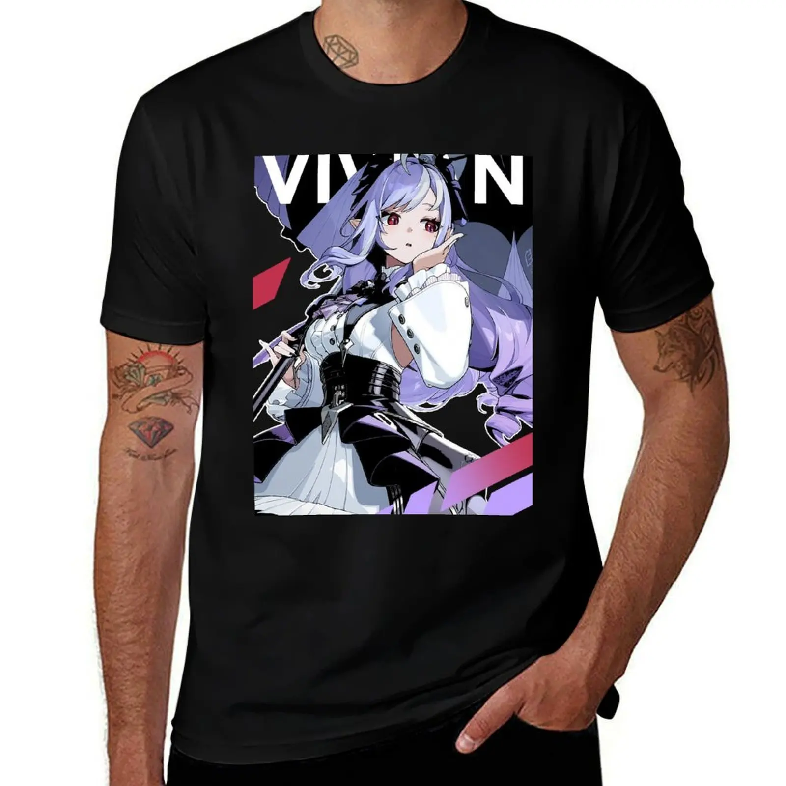Vivian zzz Zenless Zone Zero Shirt fan Vivian Sticker Decals Zenless Zone case T-Shirt Halloween Casual T-Shirt