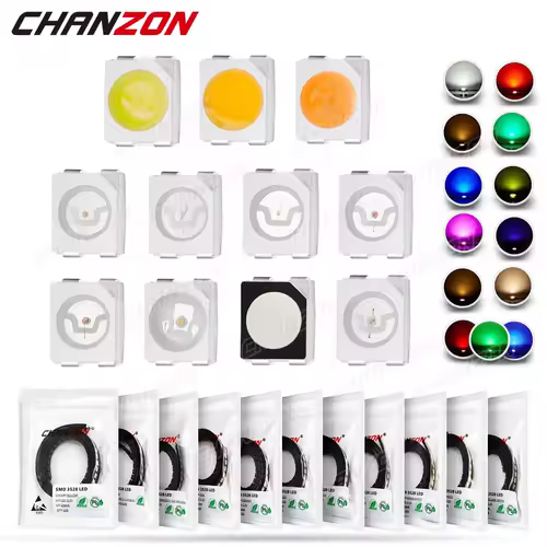 100Pcs 3528 SMD LED Diode Chip Warm White Red Green Blue Yellow Orange UV Purple Pink RGB PLCC2 PLCC-4 Lamp Light Beads Emitting - Image 4