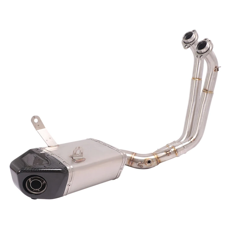 

For Yamaha MT-07 mt07 Until 2022 Motorcycle Exhaust System bottom Header Front Mid Link Pipe Slip On Mufflers Stainless Steel