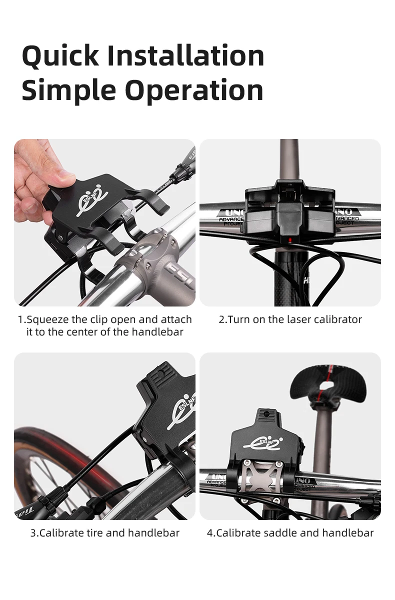 ESLNF Fahrradsattel-Kalibrator Fahrradwerkzeug Fahrradlenker-Ausrichter Sitzmittelpunkt-Einsteller Messwerkzeug Ausrichtungsanzeige-Werkzeug ﻿ – Detail 8
